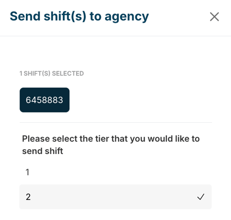 Send shift to agency popup - cropped