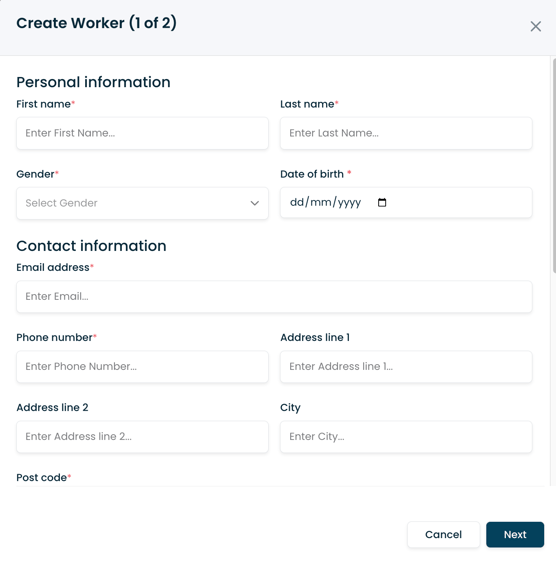 Create worker